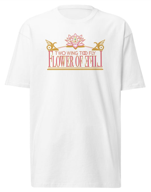 (Pre Order Only) Flower of Life Graphic - Pink Lotus / White